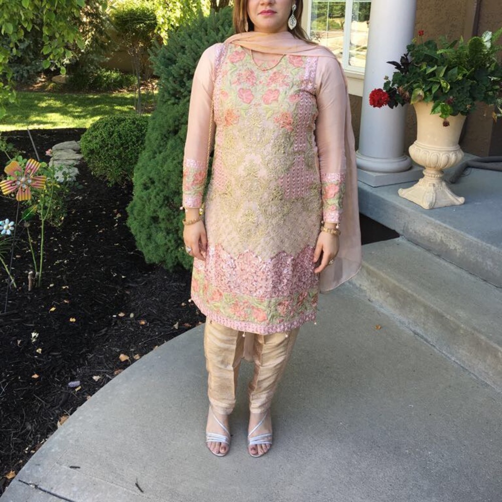 Funcy kurta with Capri and duppta